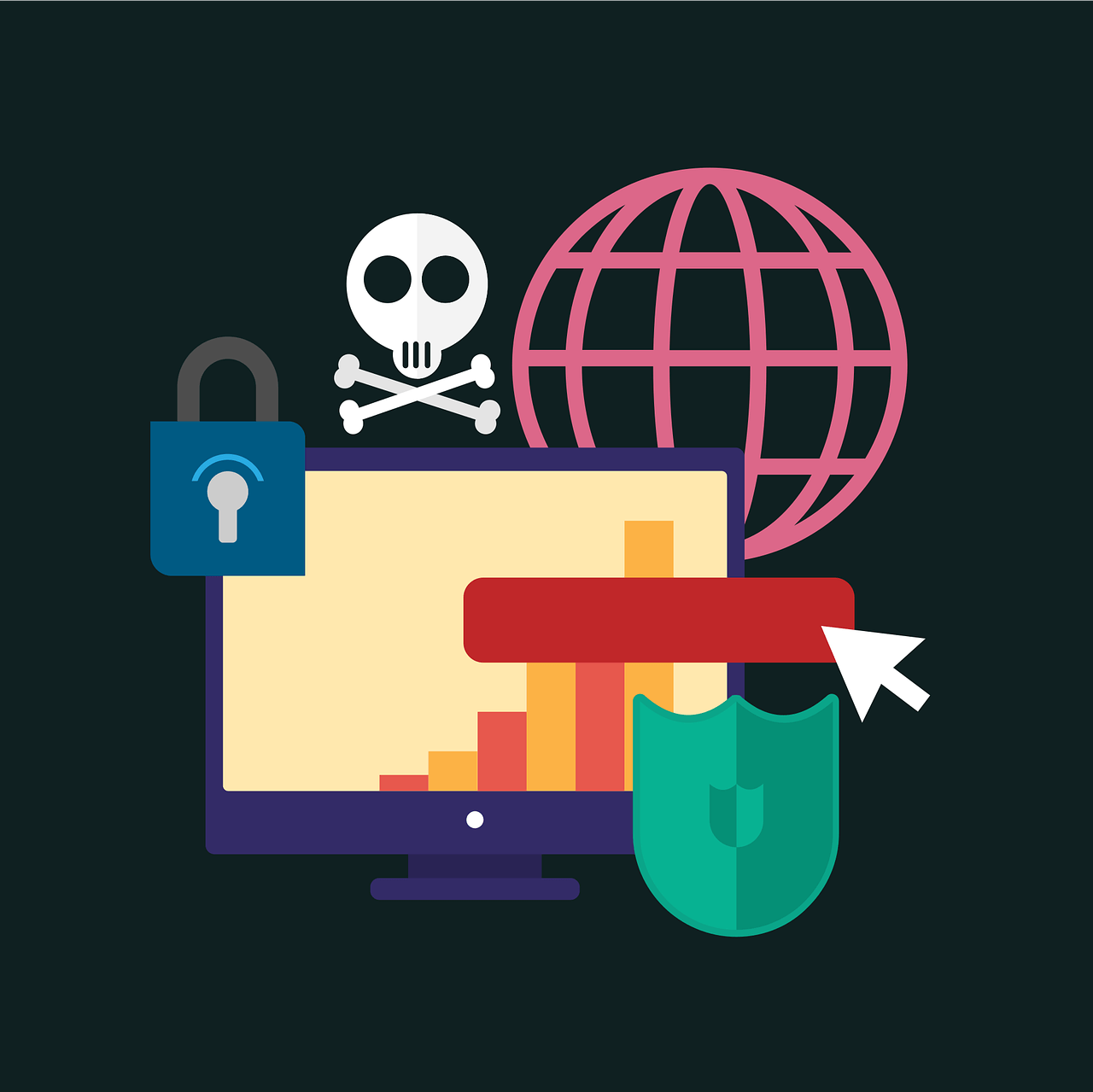 VPN Traffic Routing Securely Illustration