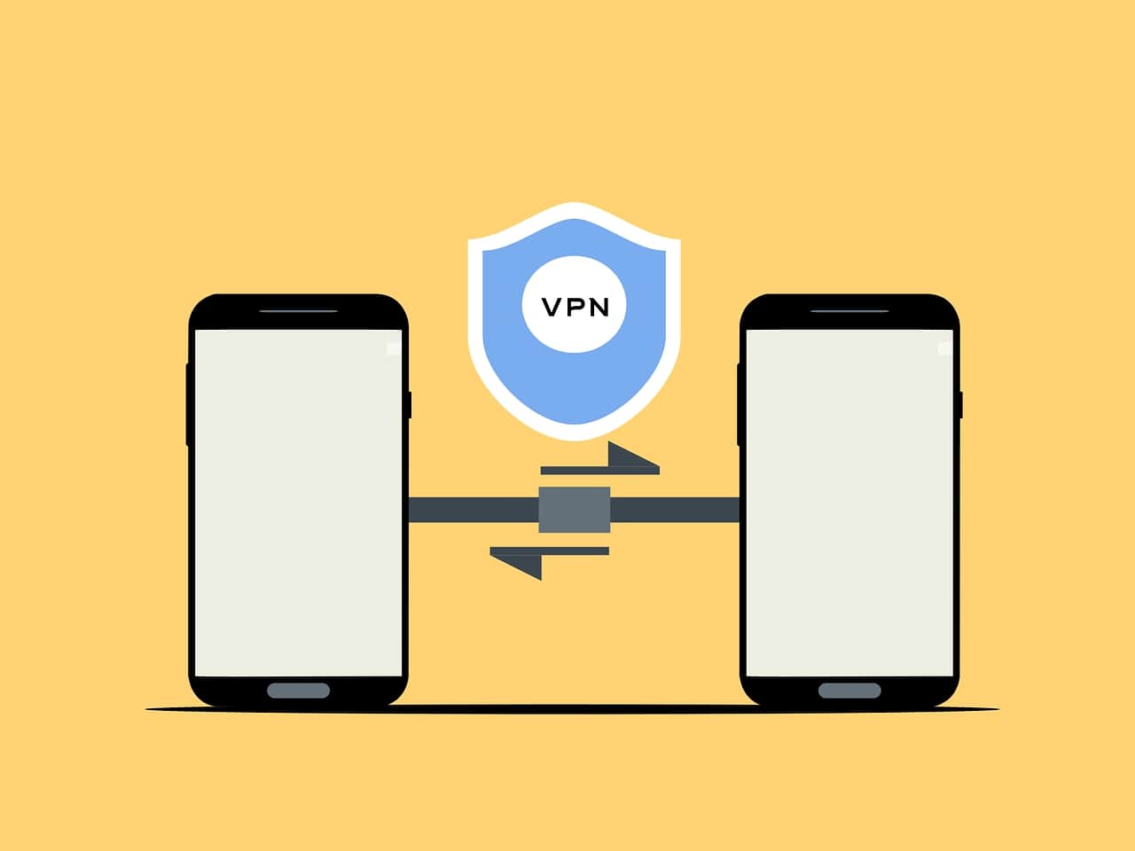 VPN Traffic Routing Securely Illustration
