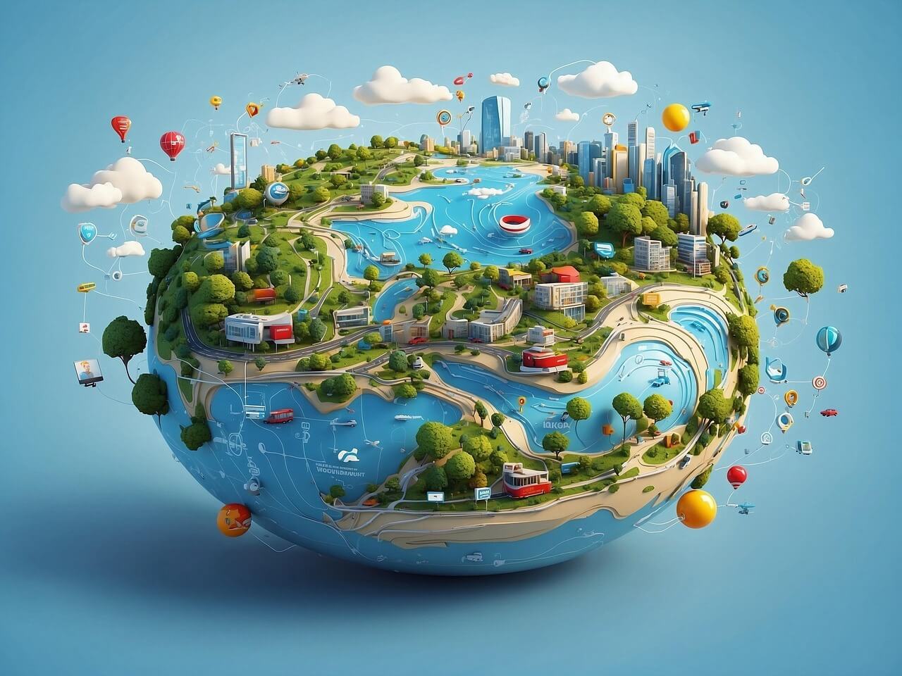 Futuristic Concept Image of Clean Climate Tech