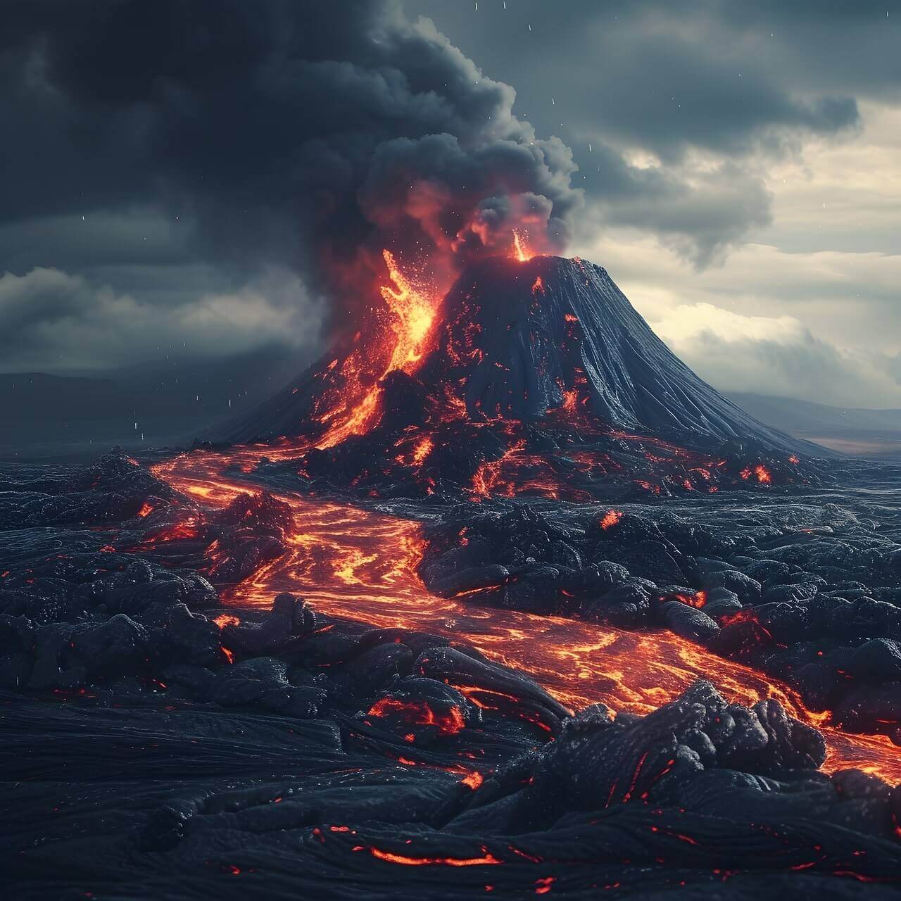 Graphic of Various Natural Disasters with Tech Overlays